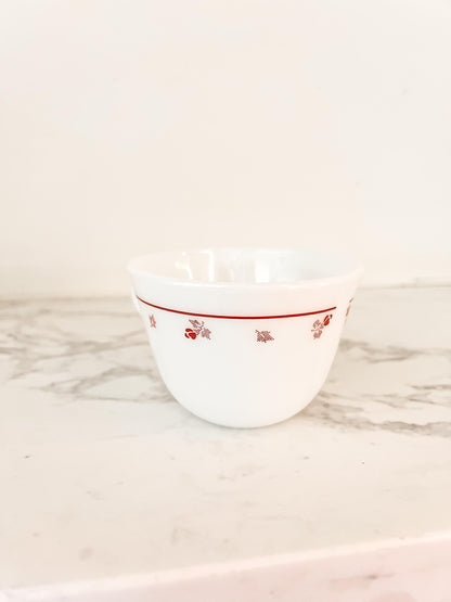 Pyrex Corning Burgundy Rose Cups