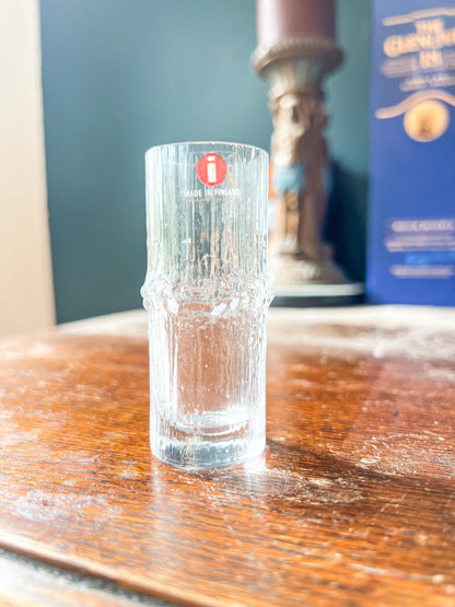Pair of Vintage Iittala Niva Glasses – Tapio Wirkkala Design, Made in Finland, Original Stickers
