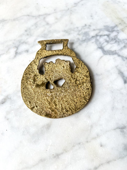 Vintage English Souvenir Horse Brass Medallion Harness Ornaments