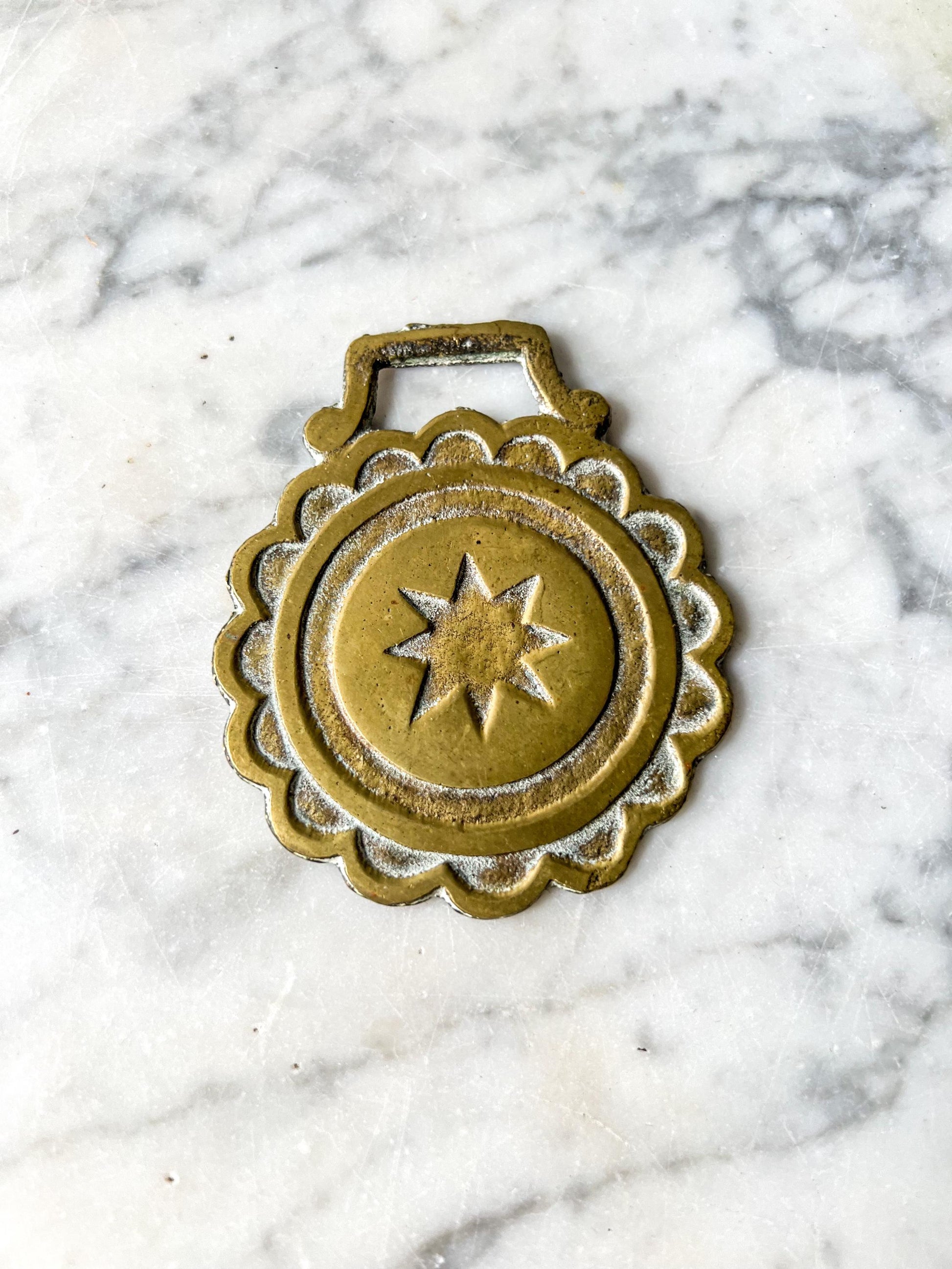 Vintage English Souvenir Horse Brass Medallion Harness Ornaments