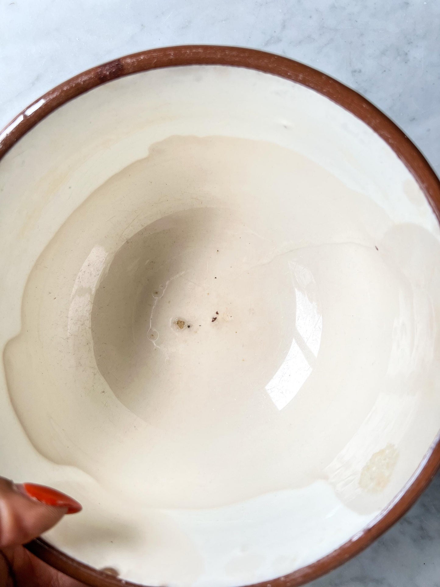 Vintage American Brown Glazed Mixing Bowl - Farmhouse kitchenware circa 1950s