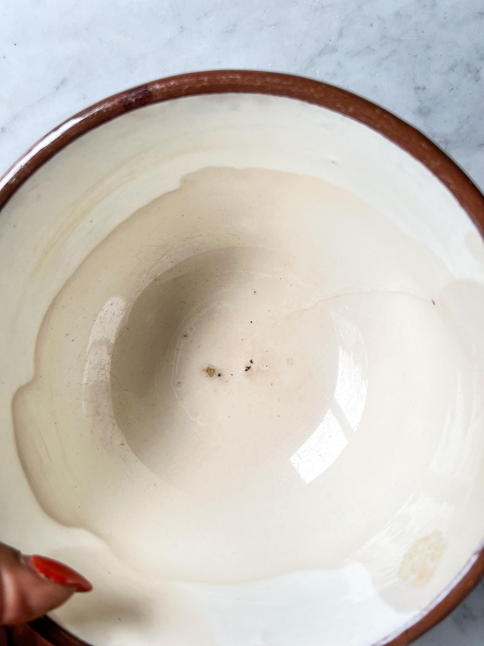 Vintage American Brown Glazed Mixing Bowl - Farmhouse kitchenware circa 1950s