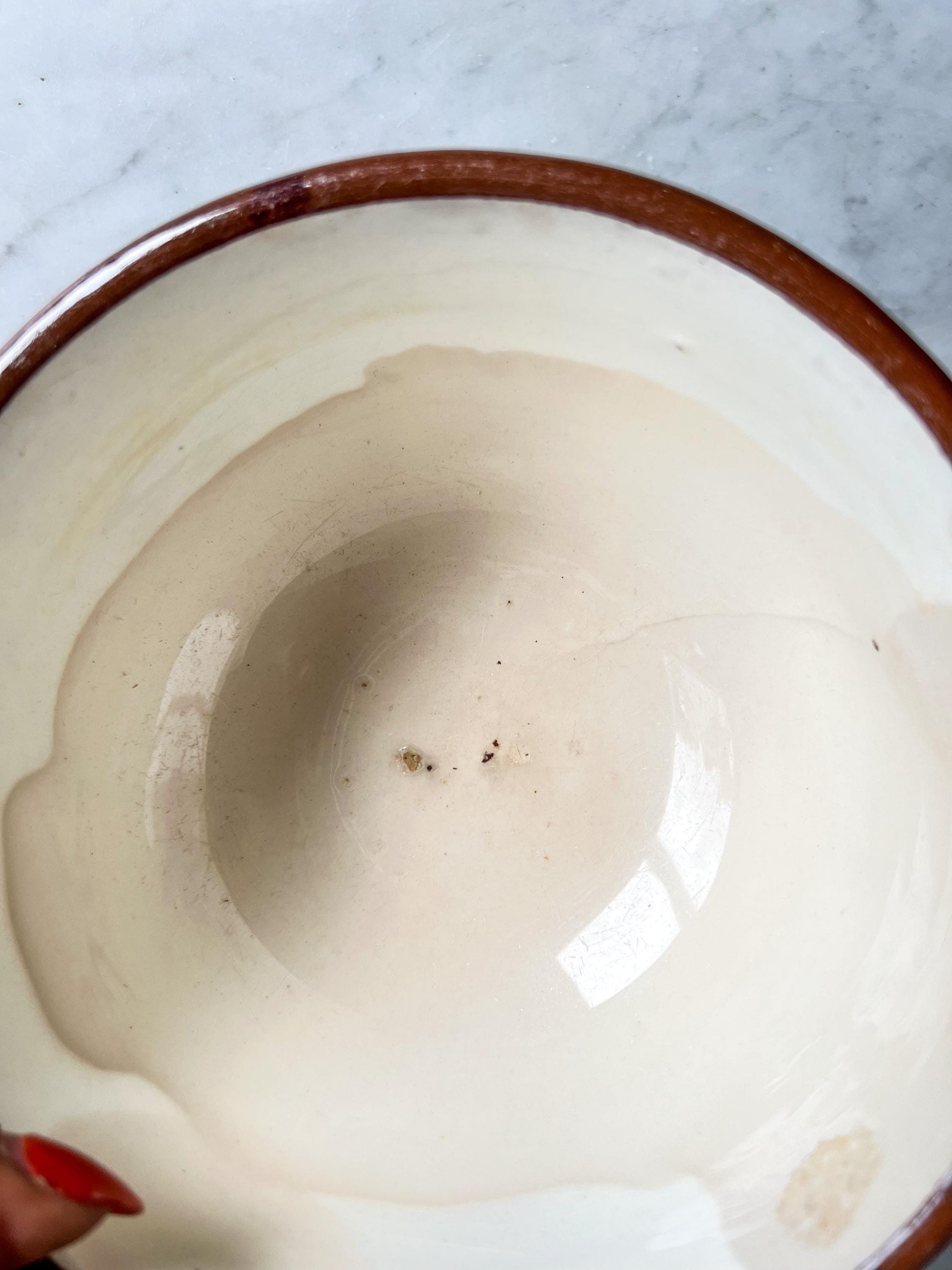 Vintage American Brown Glazed Mixing Bowl - Farmhouse kitchenware circa 1950s