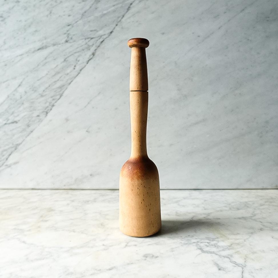 Vintage Wooden Scottish Kitchen Tools - Butter Paddles (2 pairs) - Potato Masher - Cottage Kitchen Decor