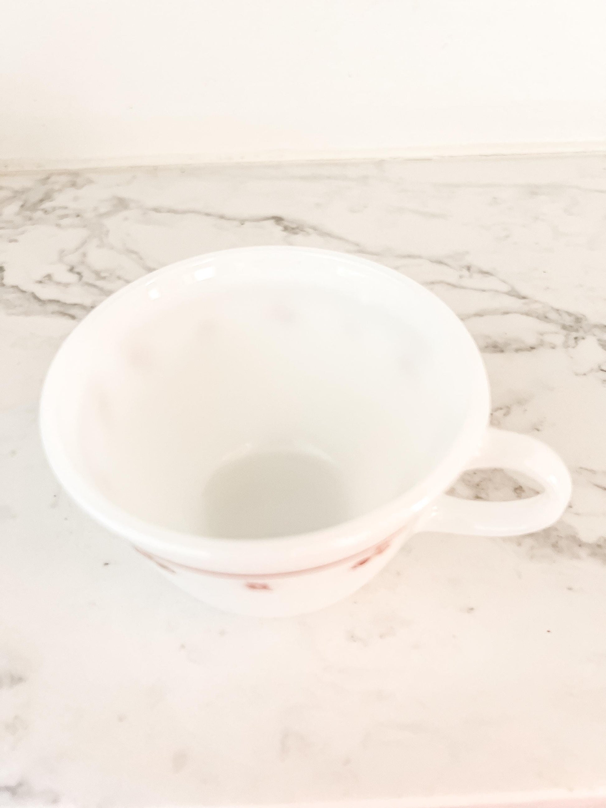 Pyrex Corning Burgundy Rose Cups
