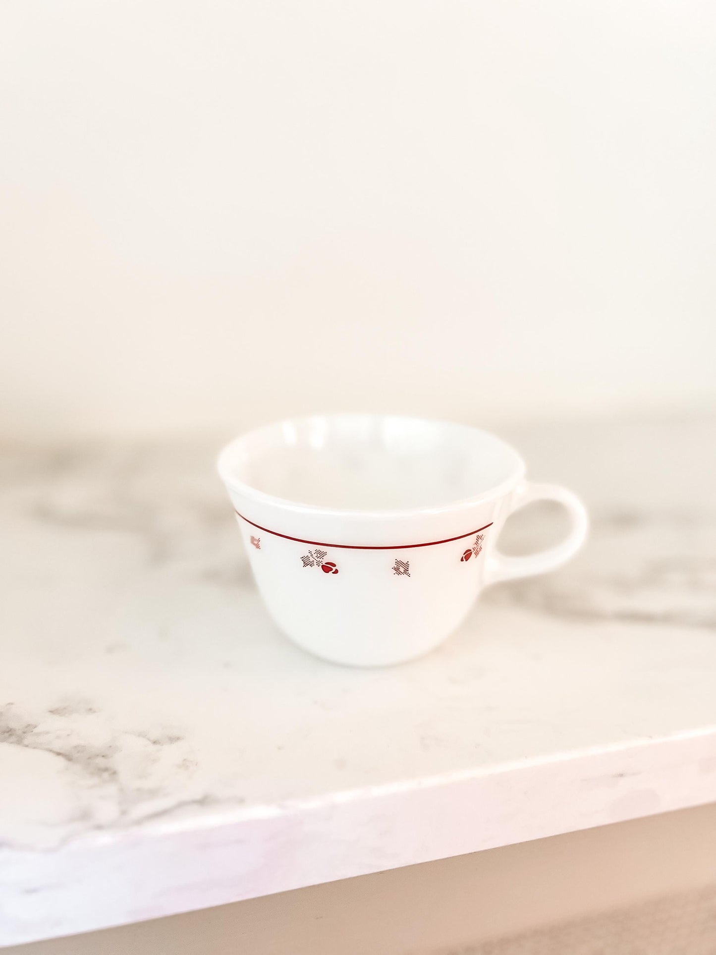 Pyrex Corning Burgundy Rose Cups