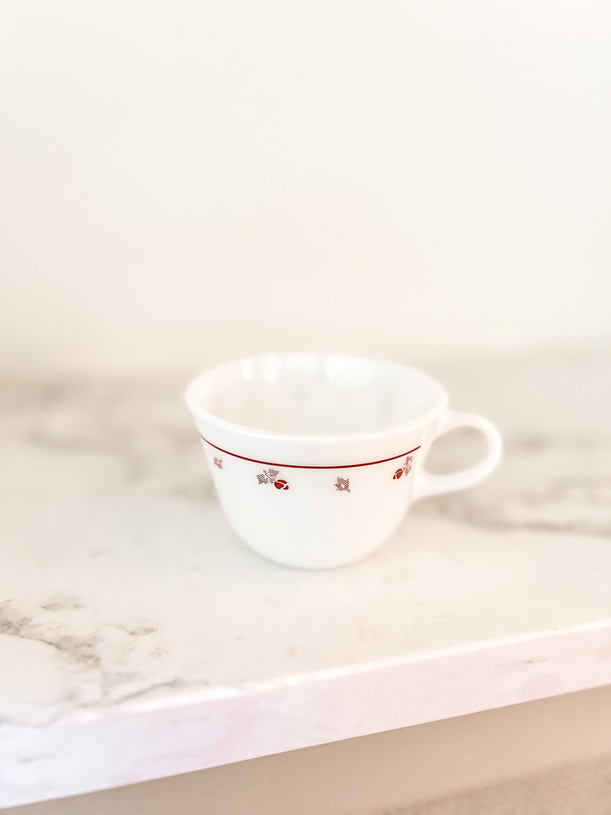 Pyrex Corning Burgundy Rose Cups
