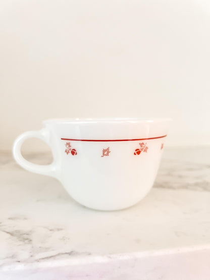 Pyrex Corning Burgundy Rose Cups