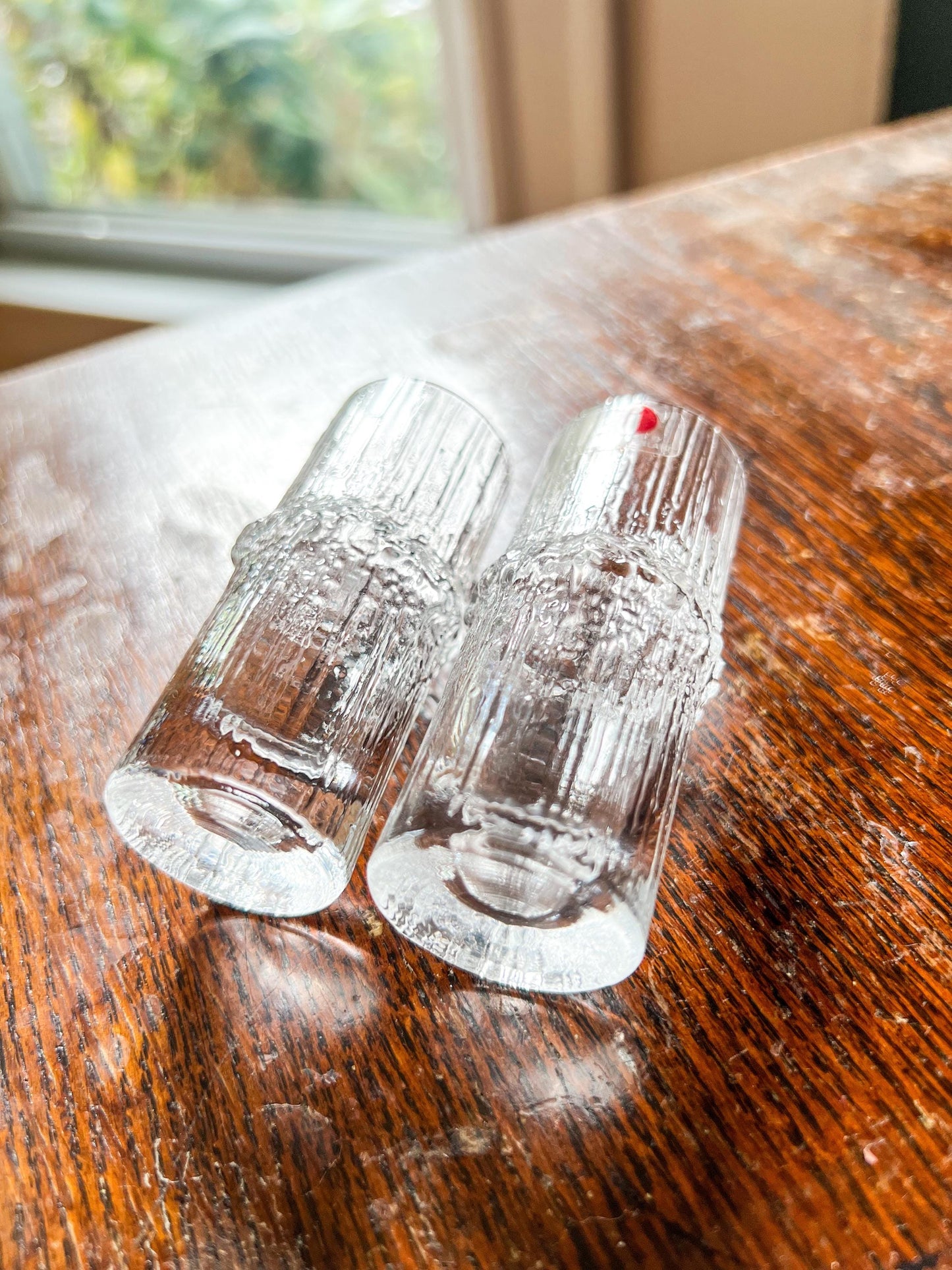 Pair of Vintage Iittala Niva Glasses – Tapio Wirkkala Design, Made in Finland, Original Stickers