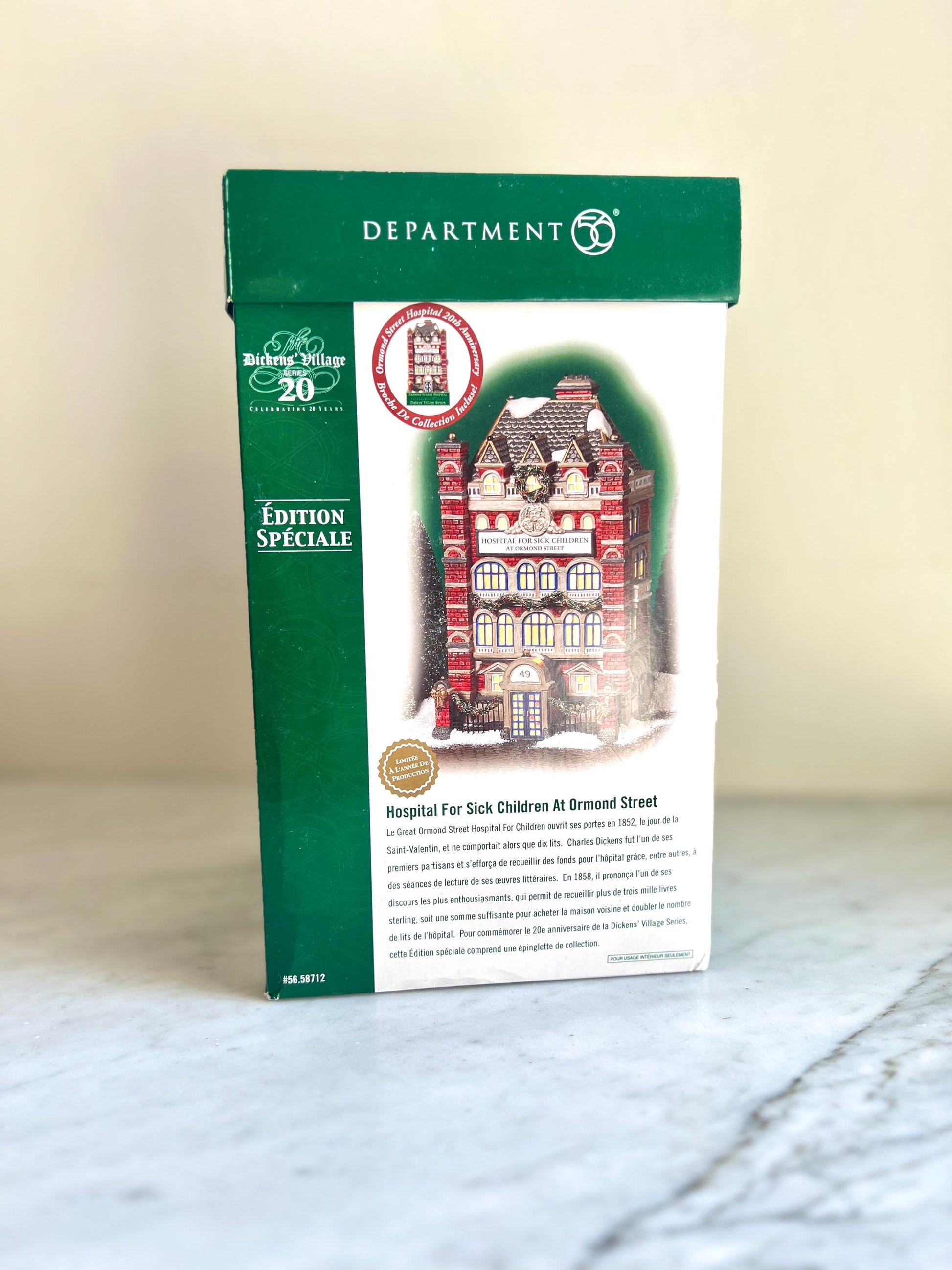 Department 56 Dickens Village Hospital – Ormond Street 20th Anniversary