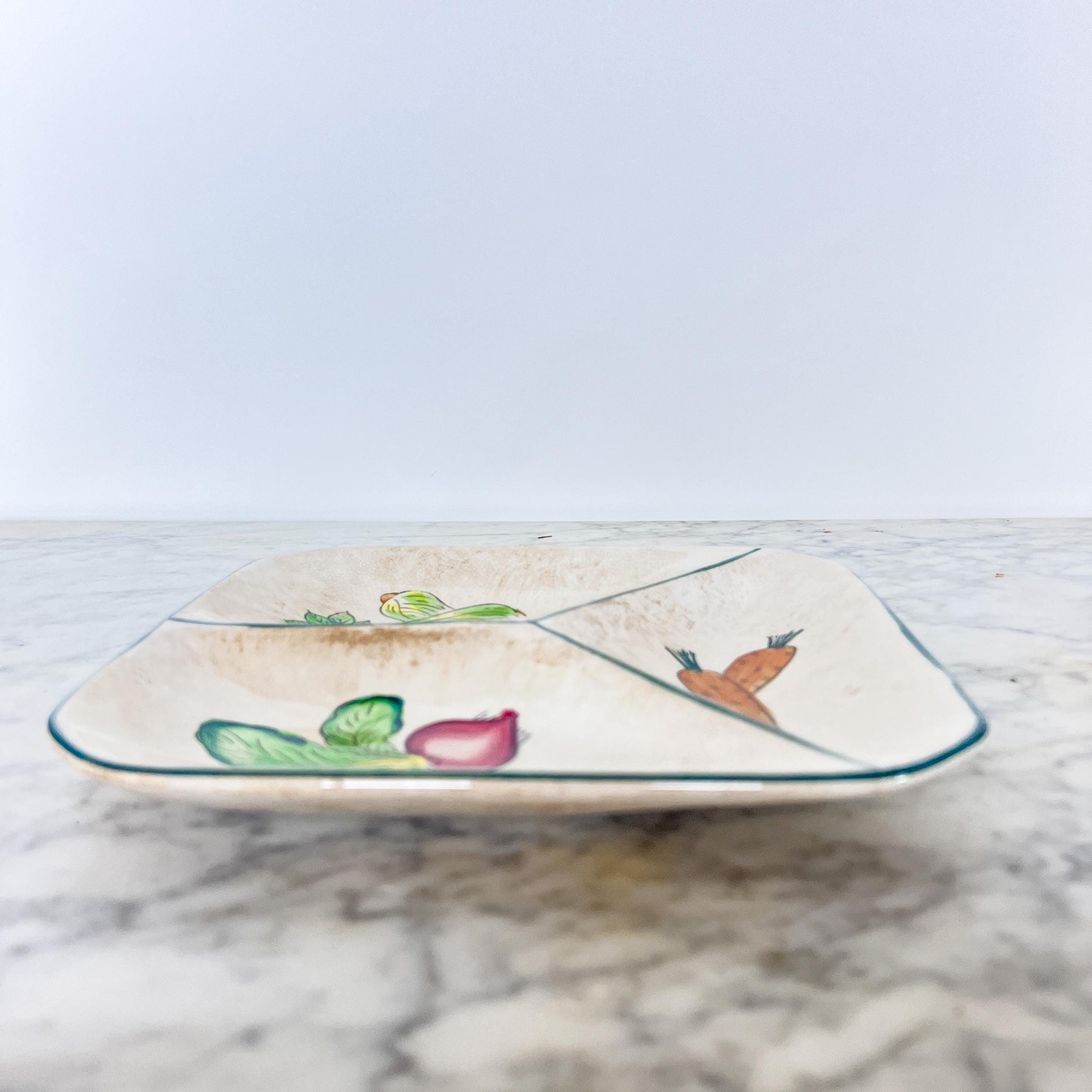 Ironstone Divided Vegetable Dish - Made in Japan