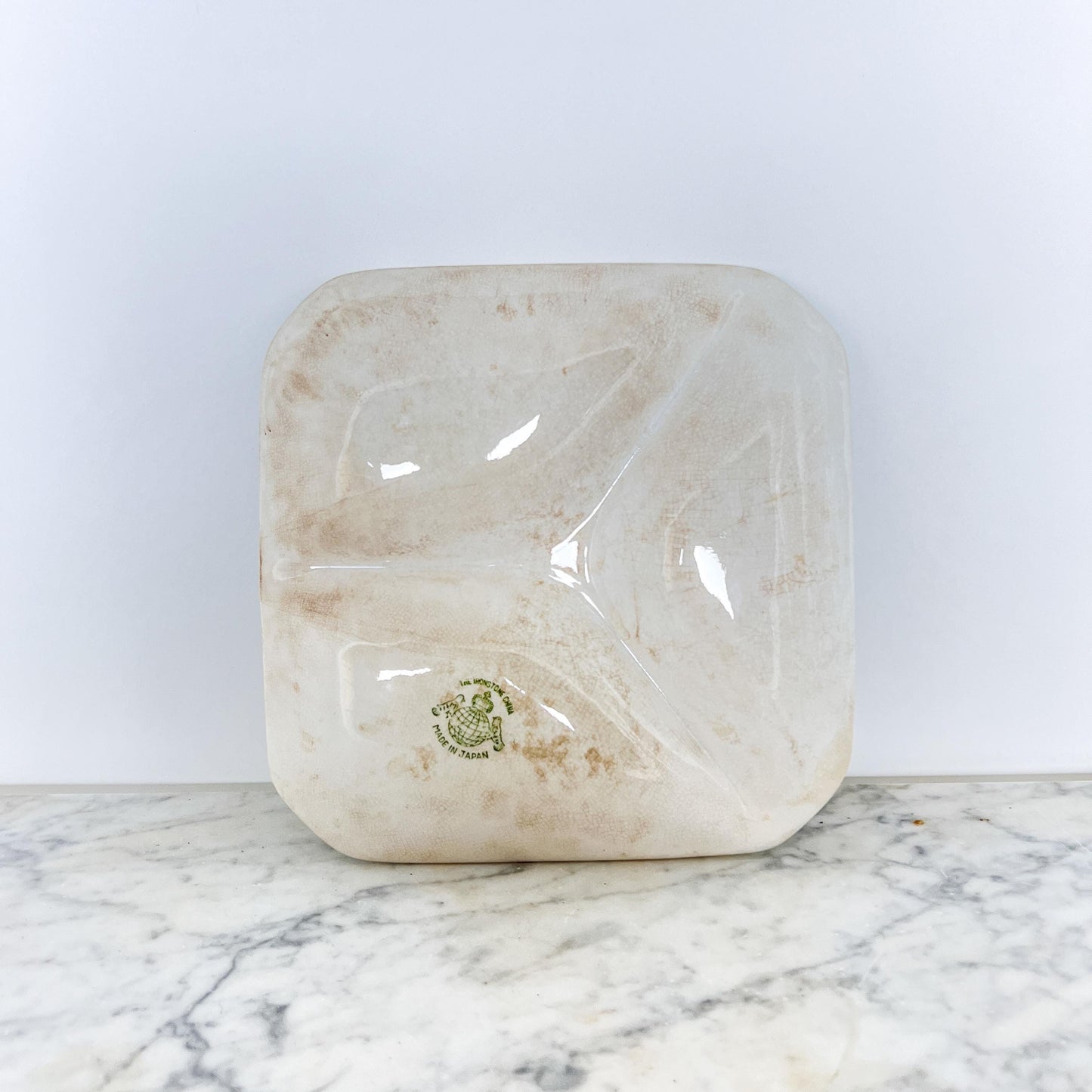 Ironstone Divided Vegetable Dish - Made in Japan