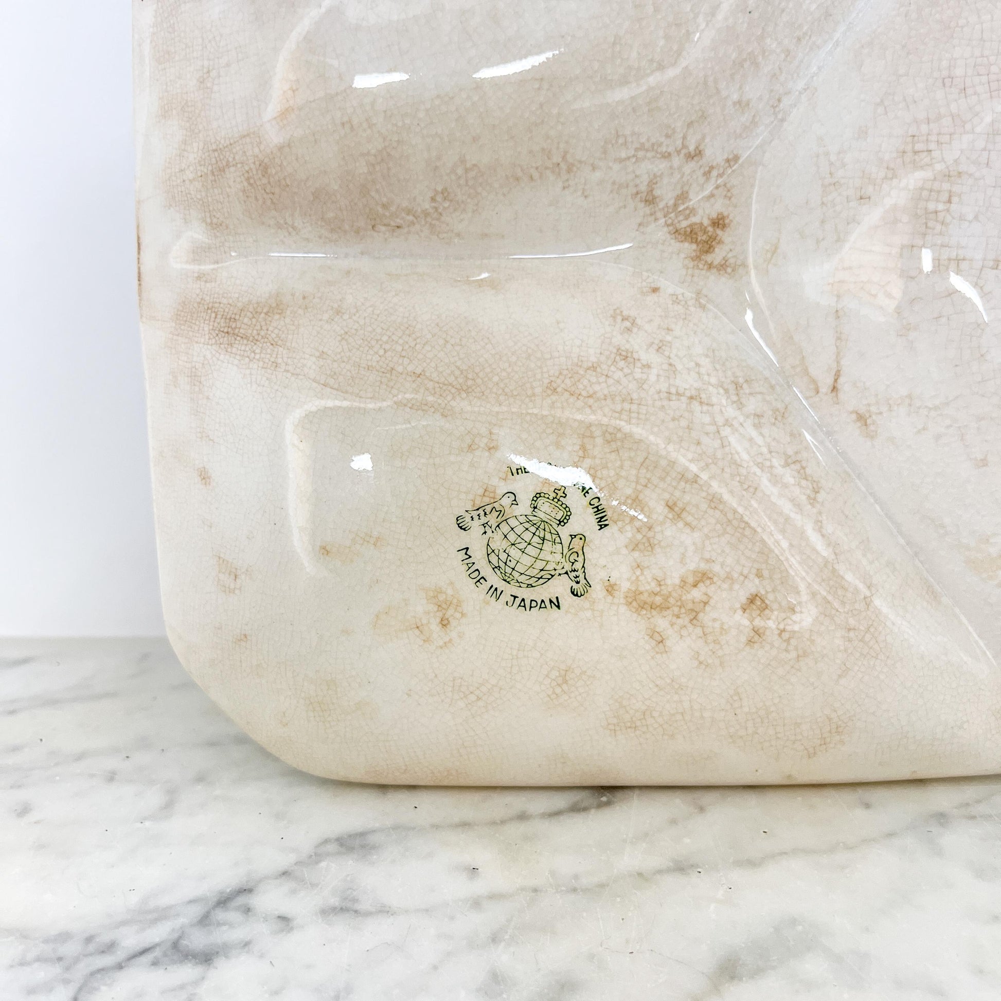 Ironstone Divided Vegetable Dish - Made in Japan