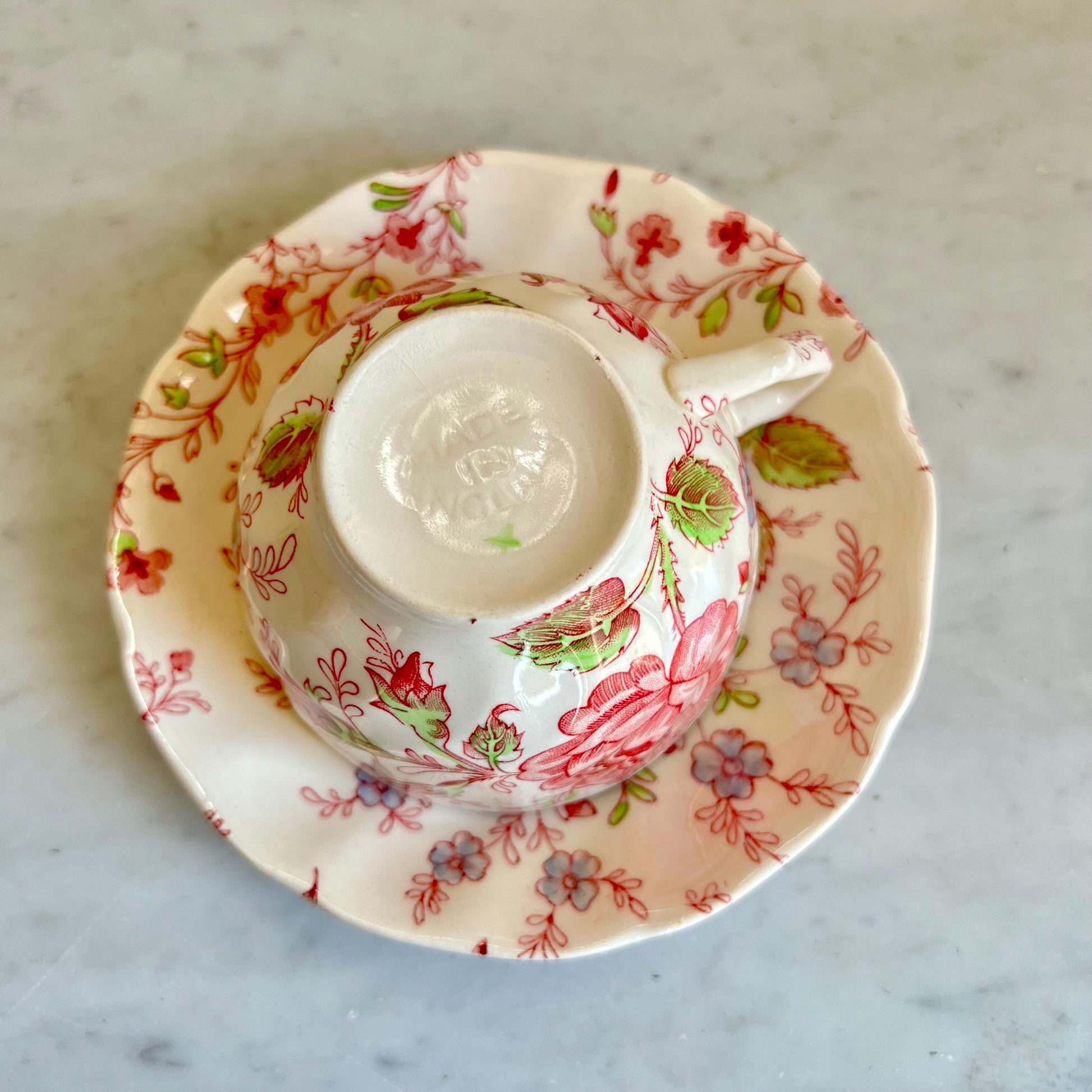 Johnson Brothers Rose Chintz Teacup & Saucer