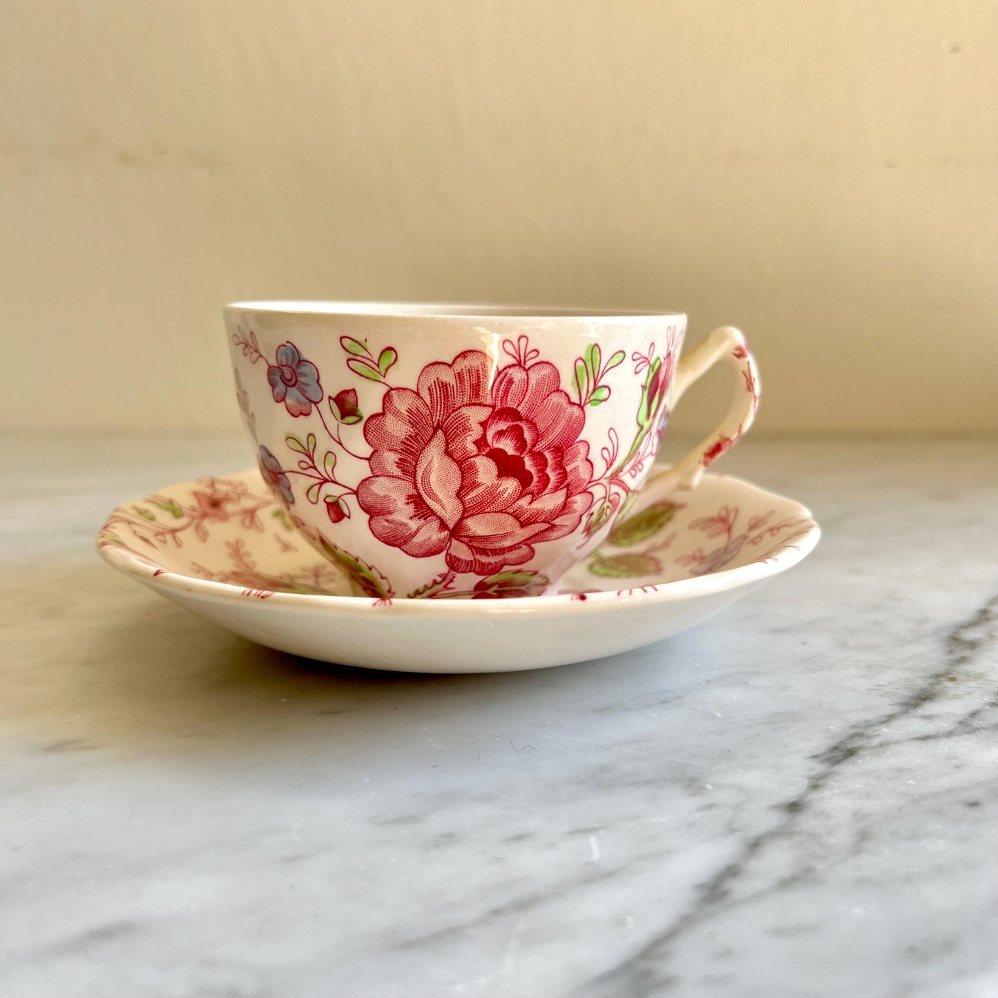 Johnson Brothers Rose Chintz Teacup & Saucer