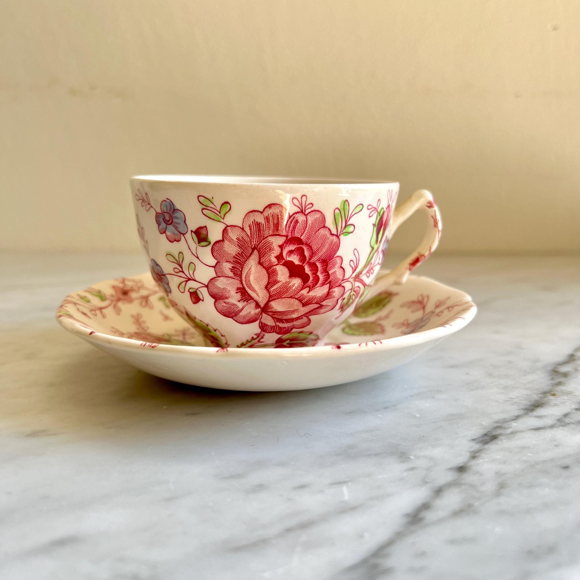 Johnson Brothers Rose Chintz Teacup & Saucer