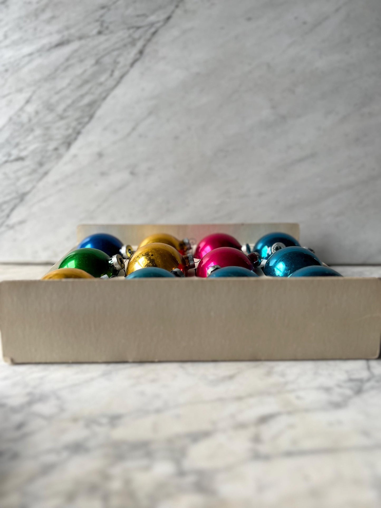 15 Assorted Glass Christmas Ornaments by Delta Ornaments NYC