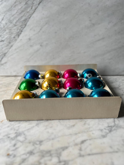 15 Assorted Glass Christmas Ornaments by Delta Ornaments NYC