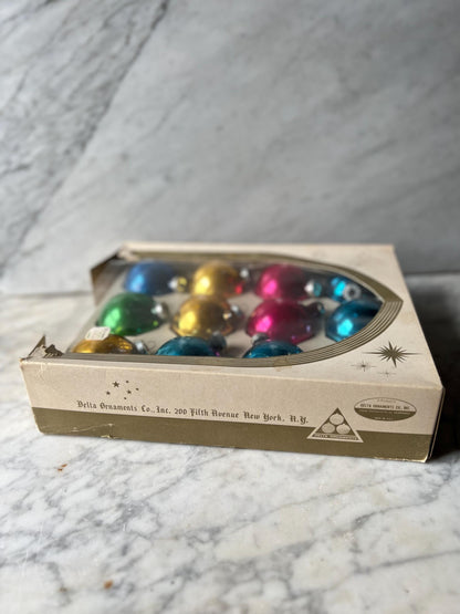 15 Assorted Glass Christmas Ornaments by Delta Ornaments NYC