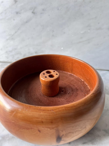 Vintage Wooden Nut Bowl