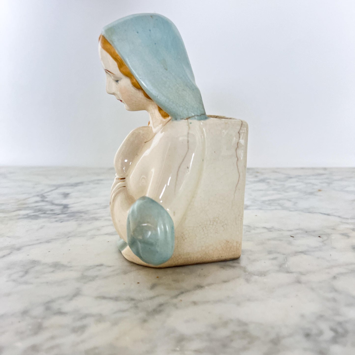 Vintage Praying Madonna Planter