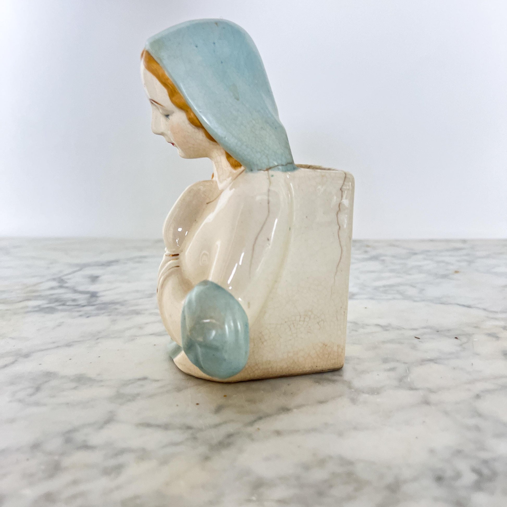 Vintage Praying Madonna Planter