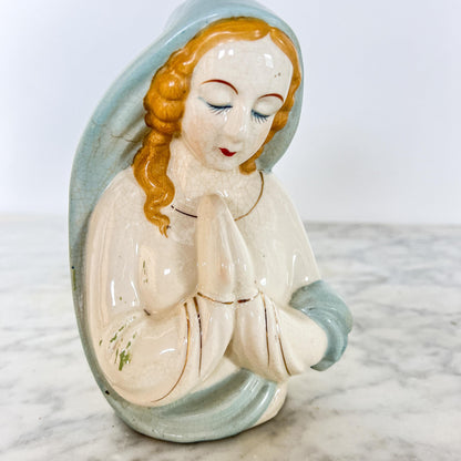 Vintage Praying Madonna Planter