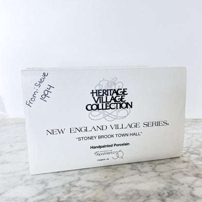 Department 56 New England Village – Stoney Brook Town Hall – Heritage Series - Vintage Christmas