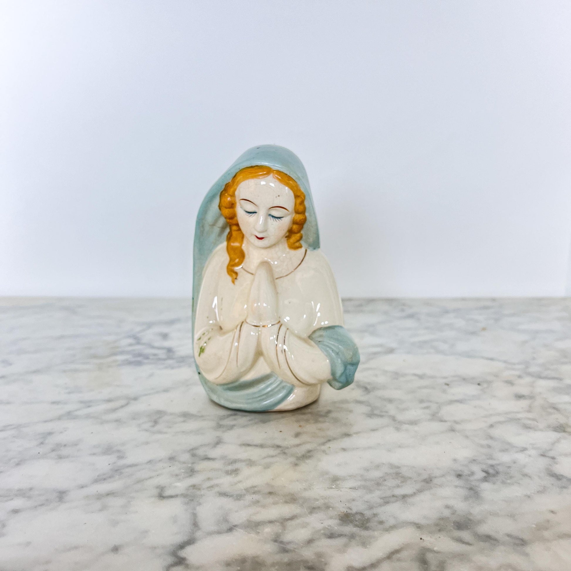 Vintage Praying Madonna Planter