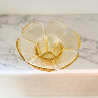 Vintage Viking Yellow Petal Glass Vase - Mid Century Modern