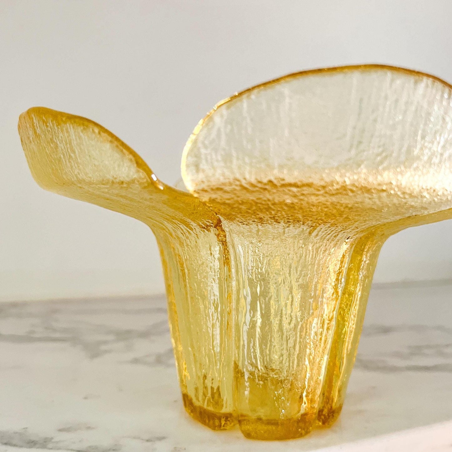 Vintage Viking Yellow Petal Glass Vase - Mid Century Modern