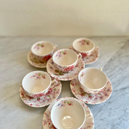 Johnson Brothers Rose Chintz Teacup & Saucer