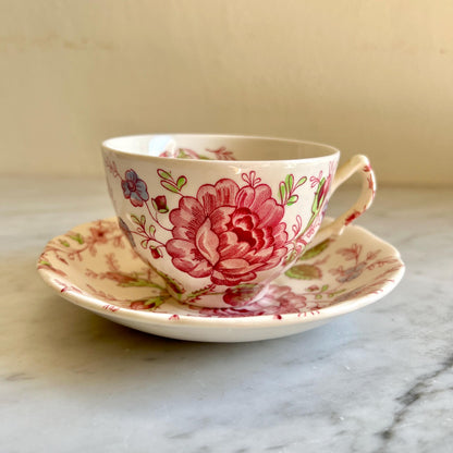Johnson Brothers Rose Chintz Teacup & Saucer