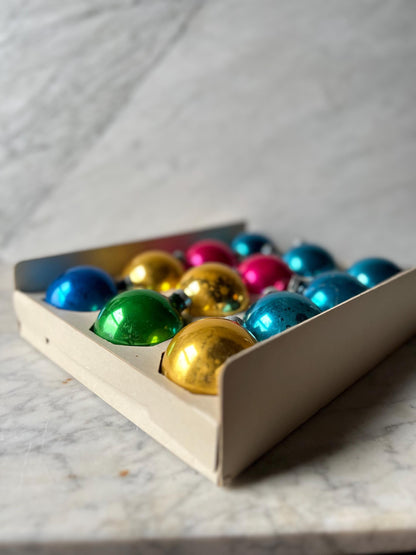 15 Assorted Glass Christmas Ornaments by Delta Ornaments NYC