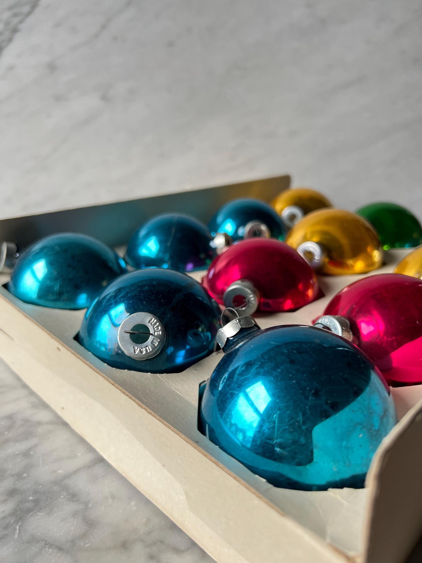 15 Assorted Glass Christmas Ornaments by Delta Ornaments NYC