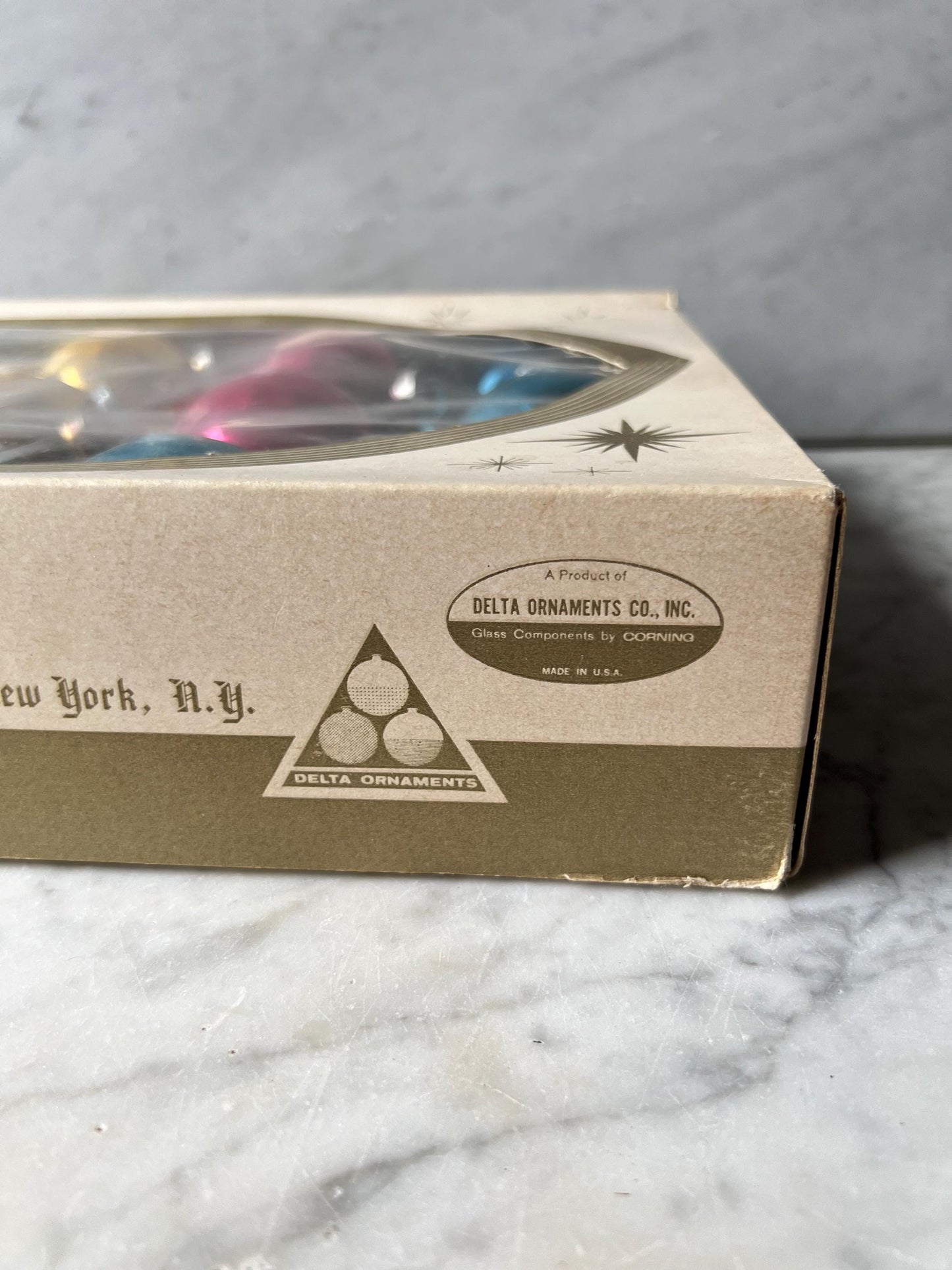 15 Assorted Glass Christmas Ornaments by Delta Ornaments NYC