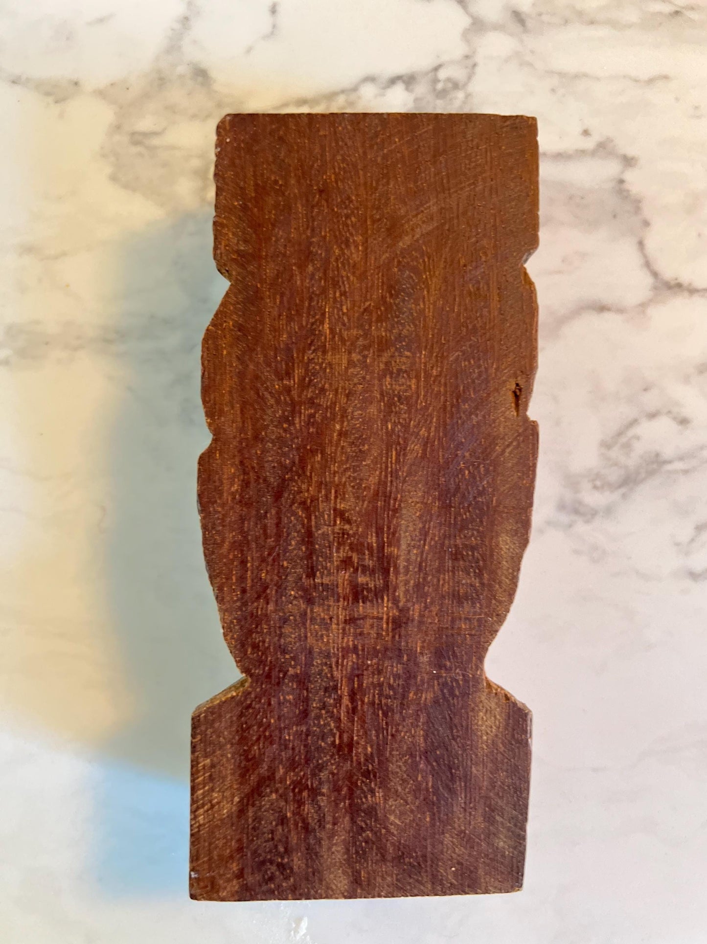 Vintage Carved Wooden Tiki Statue • LONO Hawaiian God Figure • Mid-Century Wood Decor