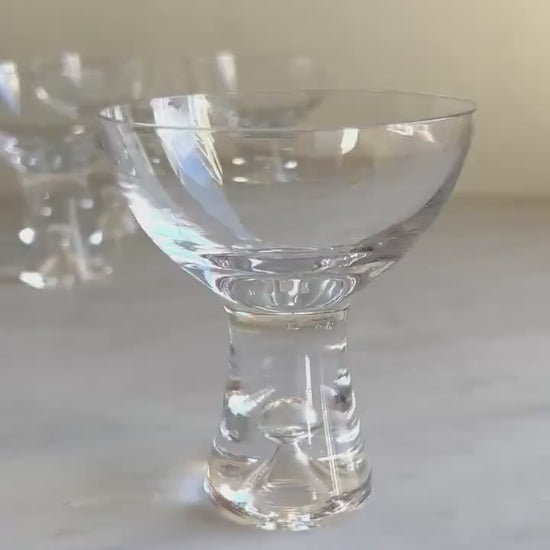 Mid Century Tapio Wirkkala Iittala Finland Set of 4 Martini Cocktail Glasses, Vintage Barware, Housewarming / Christmas Gift, Scandi Style