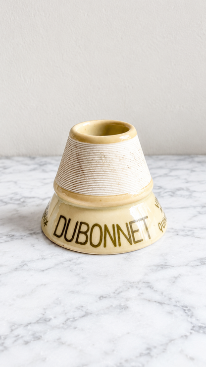 Vintage Dubonnet French ceramic match striker showing Dubonnet lettering