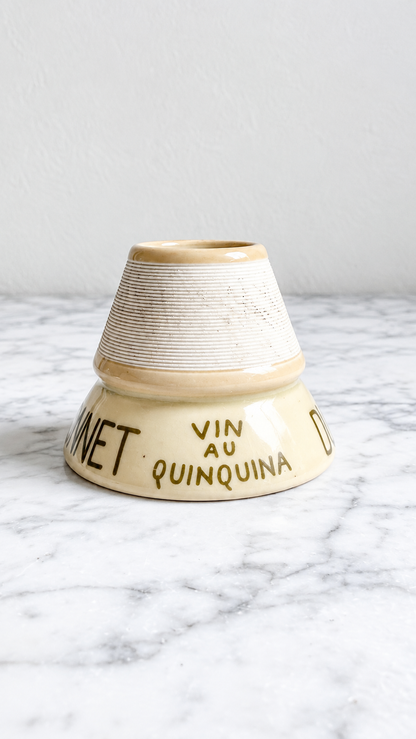Vintage French Dubonnet ceramic match striker with Vin au Quinquina advertising