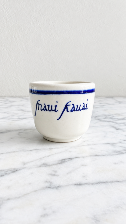 Vintage Maui Kauai Walker China restaurant teacup with cobalt lettering